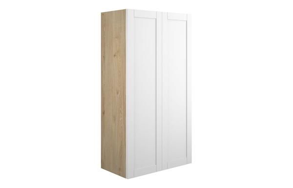 Abbi 600mm Standard 2 Door Storage Unit - Matt White (Oak Cab)